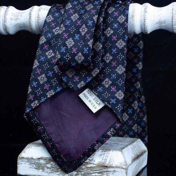 Vintage Yves Saint Laurent Silk Floral Pattern Tie - Picture 5 of 7